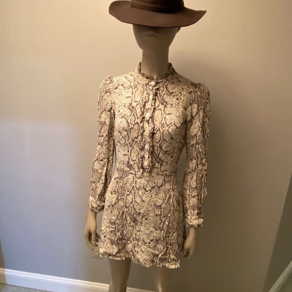 Nwt Reformation Mathilda Python Mini Dress - image 8